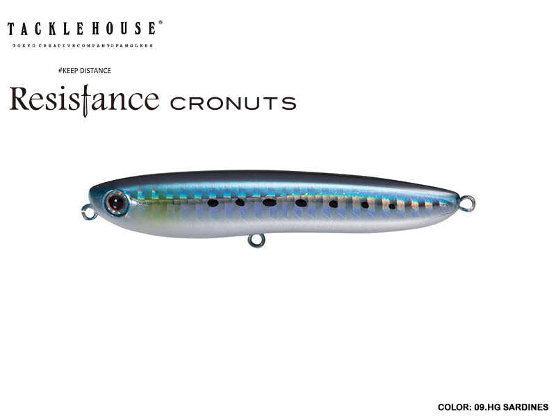Tackle House Resistance Cronuts (length: 79mm, Weight: 9.5gr, Color: #09 HG sardines)