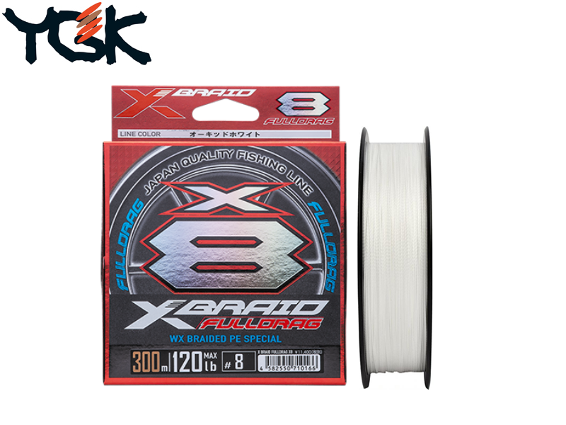 YGK X-Braid Fulldrag x8 (PE:2.5, Strength:50lbs, Lenght:300m)