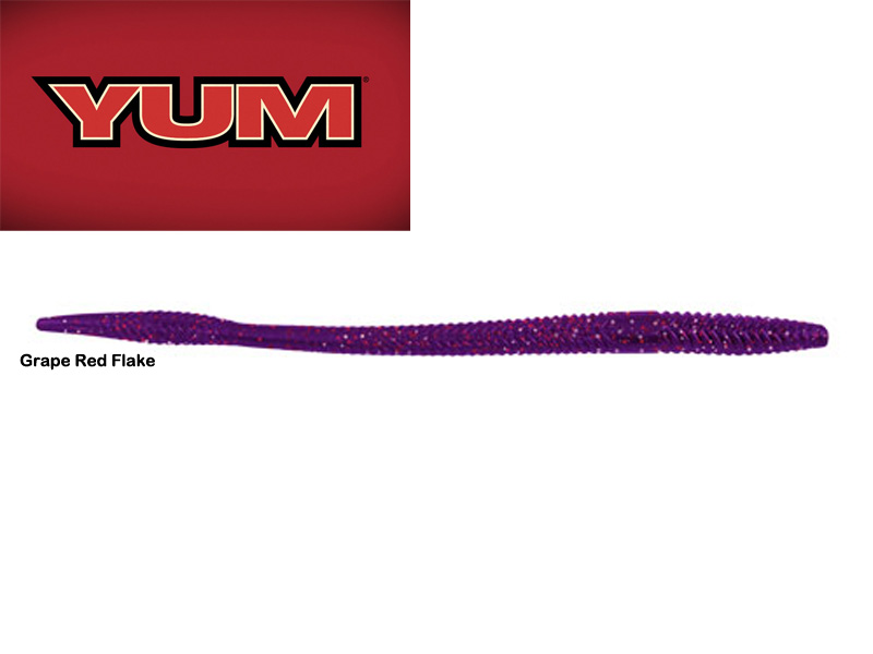 Yum MightEE Worm (6.5", Colour: Grape Red Flake)