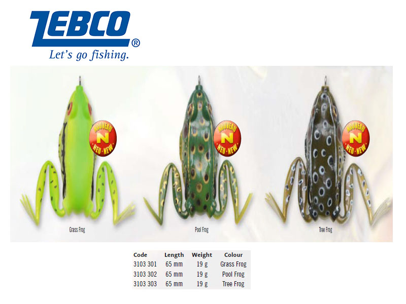 Zebco Top Frog (65 mm, Weight: 19 g Color: Grass Frog)