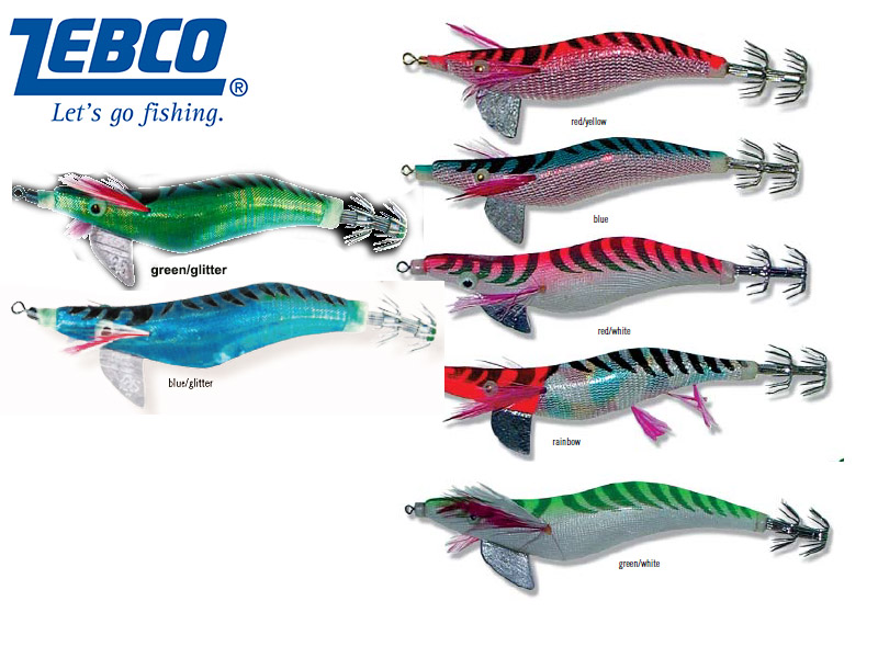 Zebco Squid Lures (Size:2.5g, Color: Green/Glitter)