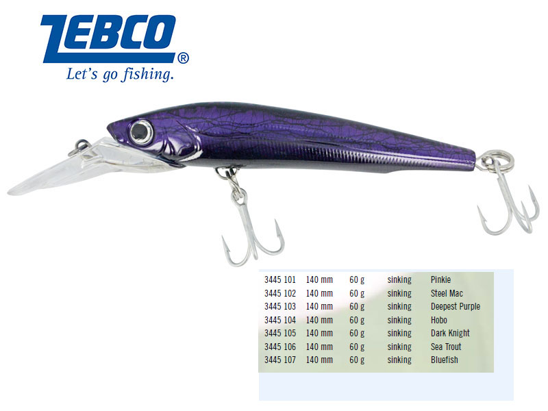 Zebco B-Mac (Length: 140mm, Weight: 60 g, Color: Deepest Purple)