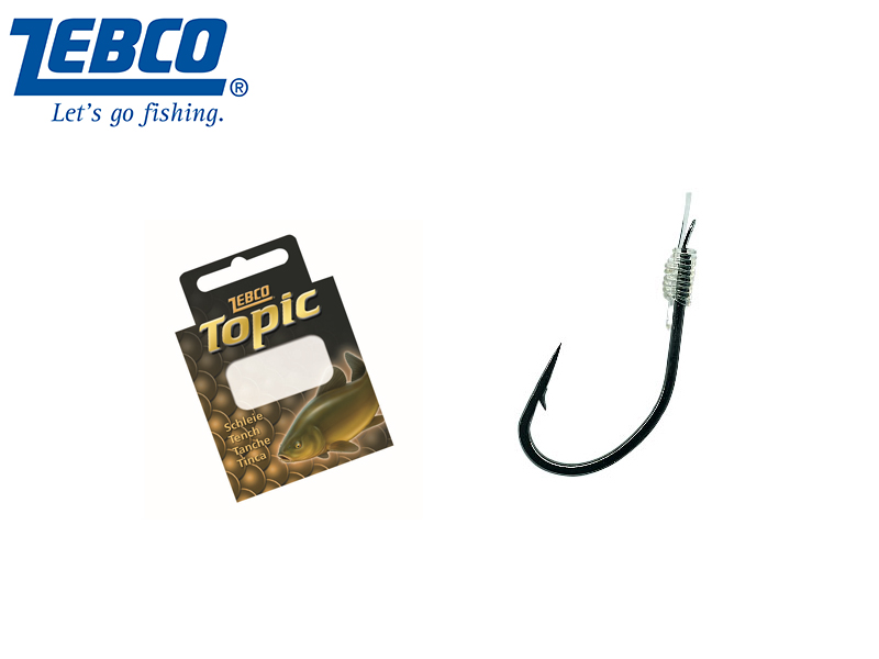 Zebco Topic Tench Hooks (#10, Ø Leader(mm): 0.20, Length: 70cm, Pack: 10)