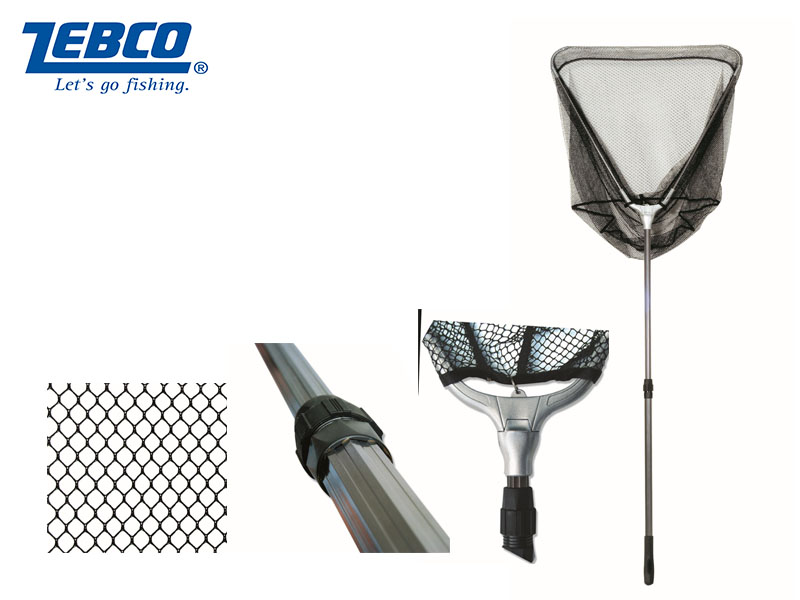 Zebco Wide Mesh Telescopic Landing Net (L: 250cm, Tr-L: 105cm, 2pcs)