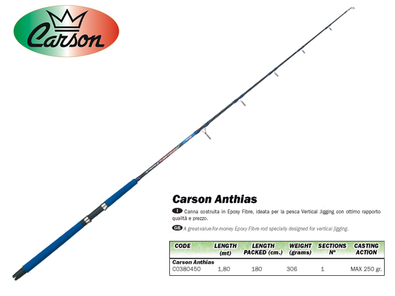 Carson Anthias Jigging (Length: 1.78m, C.W: MAX 250gr)