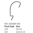 Mustad 38106NP-BN Ultra Lock™ Soft Plastic Hook - 1x Fine