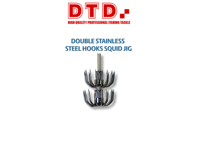 DTD Double Stainless Steel Spare Squid Hook