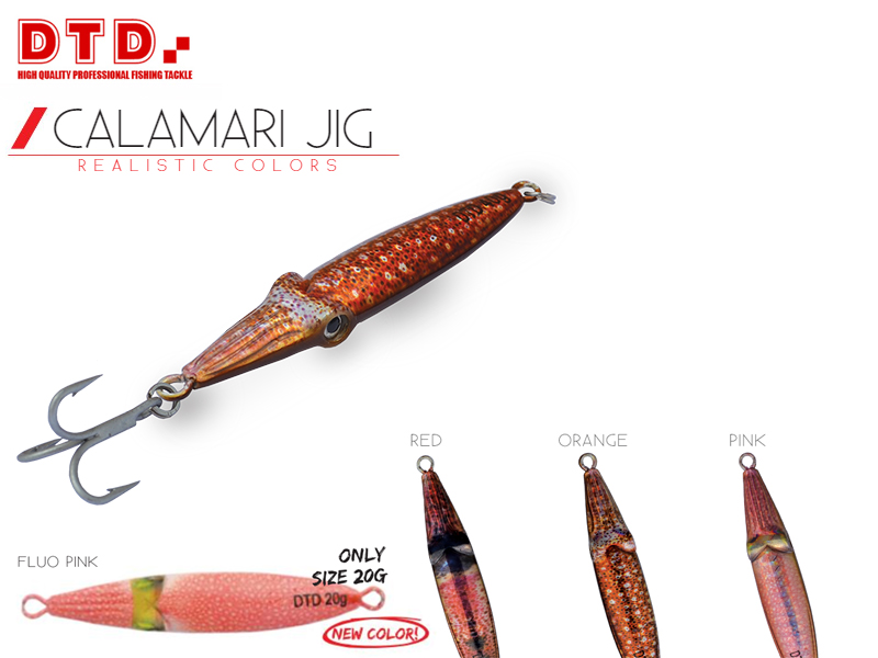 DTD Calamari Jig (Size: 20g, Color: Orange)