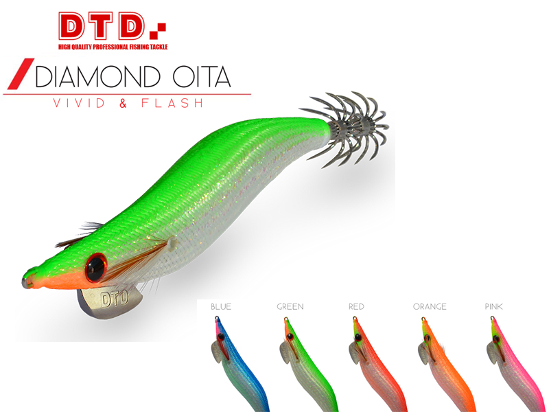 DTD Squid Jig Diamond Oita (Size: 2.5, Color: Green)