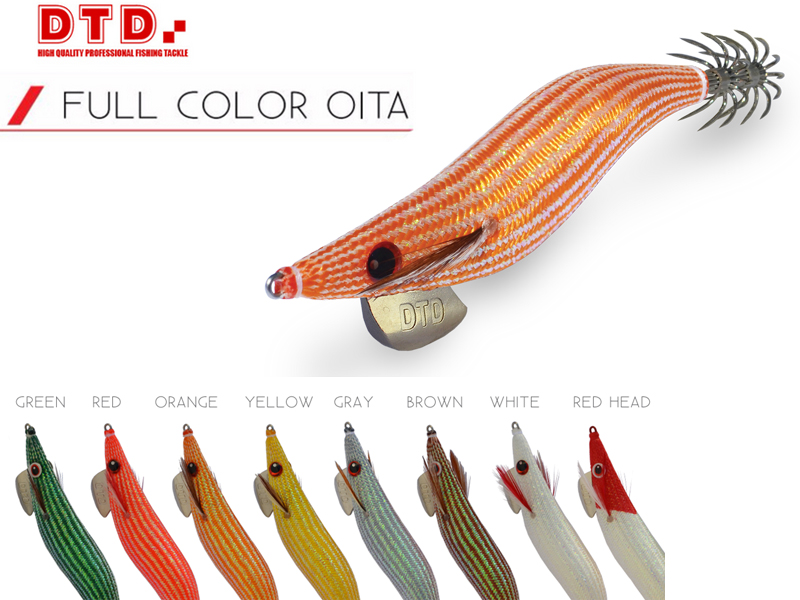 DTD Squid Jig Full Flash Oita (Size: 2.5, Colour: Red Head)