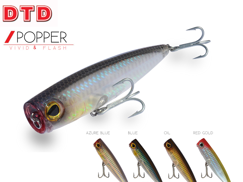 DTD Popper (Length: 105mm, Weight: 24gr, Color: Azure Blue)