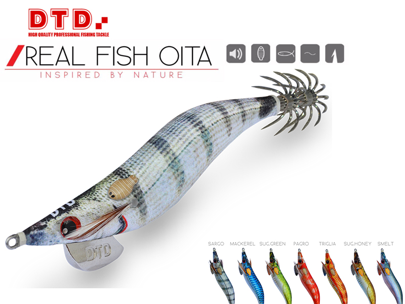 DTD Squid Real Fish Oita (Size:3.0, Color: Mackerel)