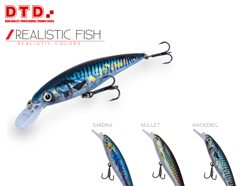 DTD Realistic Fish (Size: 100mm, Color: Mackerel)