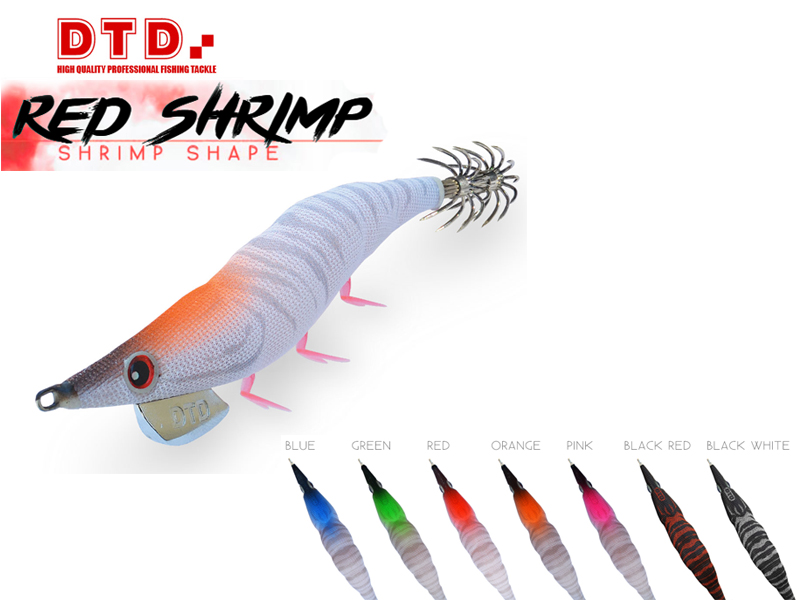 DTD Red Shrimp (Size: 3.0, Color:Black White)