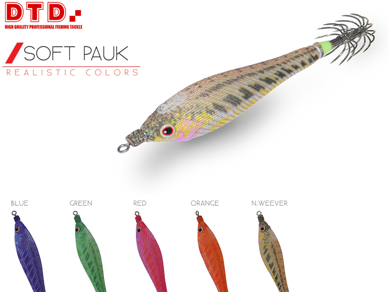 DTD Squid Jig Soft Pauk (Size: 1.5, Color: Natural Weever)