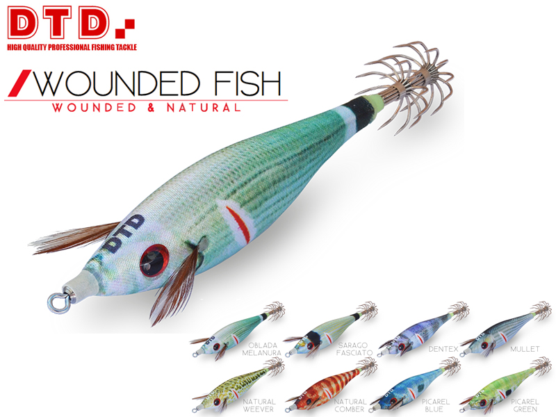 DTD Wounded Fish Bukva (Size:1.5, Color: Picarel Blue)