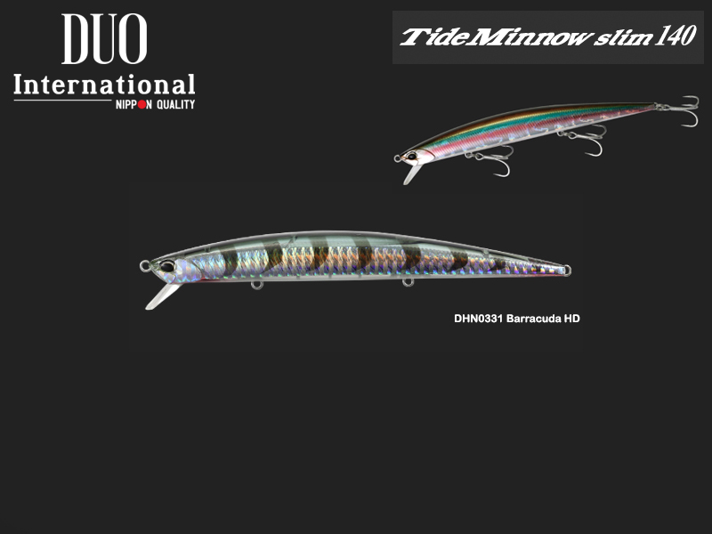 DUO Tide Minnow Slim 140 Lures (Length: 140mm, Weight: 18g, Model: DHN0331 Barracuda HD)