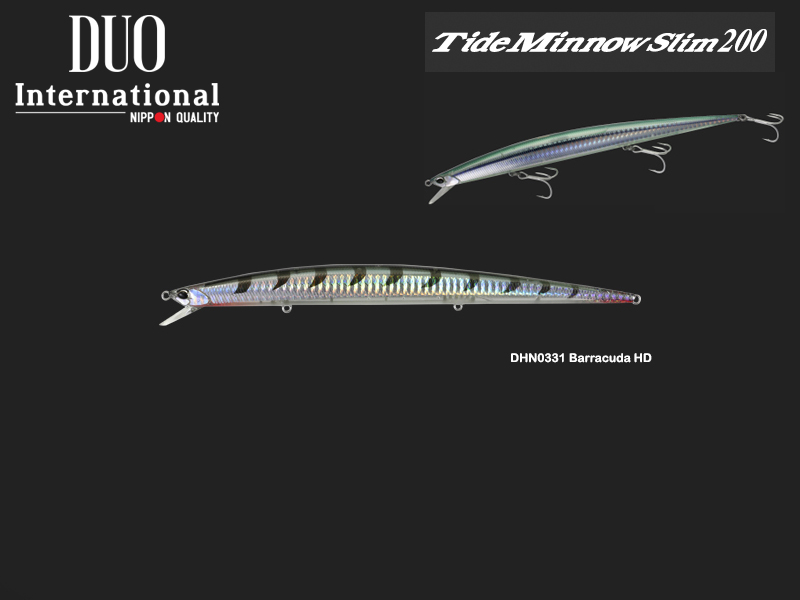 DUO Tide Minnow Slim 200 (Length: 200mm, Weight: 27gr, Color:DHN0331 Barracuda HD)