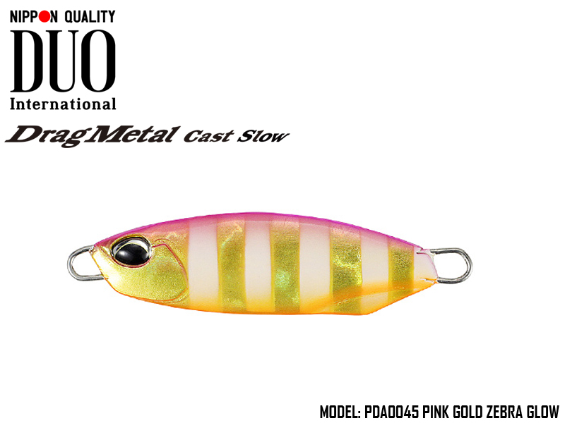 Duo Drag Metal cast Slow (Length: 56mm, Weight: 30gr, Color: PDA0045 Pink Gold Zebra Glow)