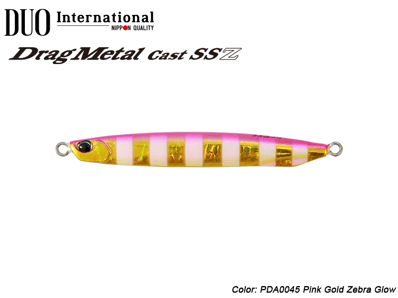 DUO Metal Cast Super Slim SSZ ( Length: 80mm, Weight: 40gr, Color: PDA0045 Pink Gold Zebra Glow)