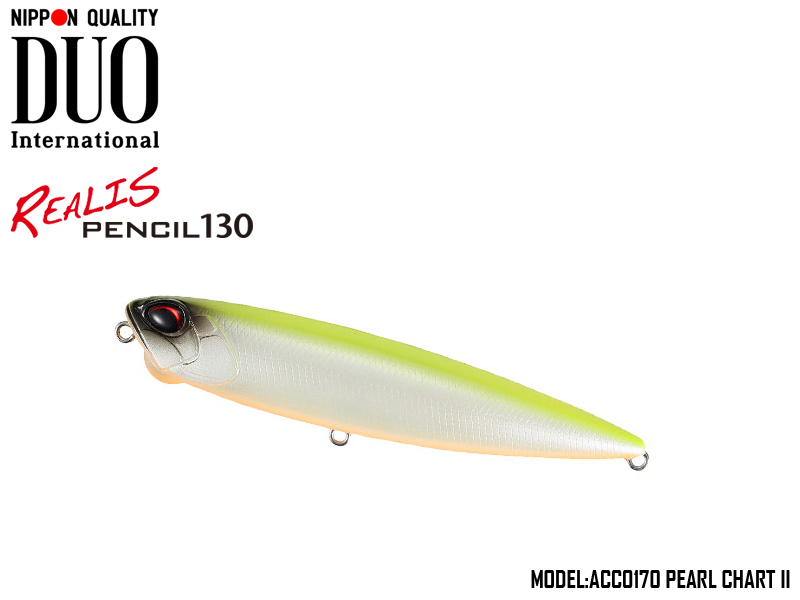 Duo Realis Pencil 130 SW LIMITED (Length: 130mm, Weight: 31.6gr, Color: ACC0170 Pearl Chart II)