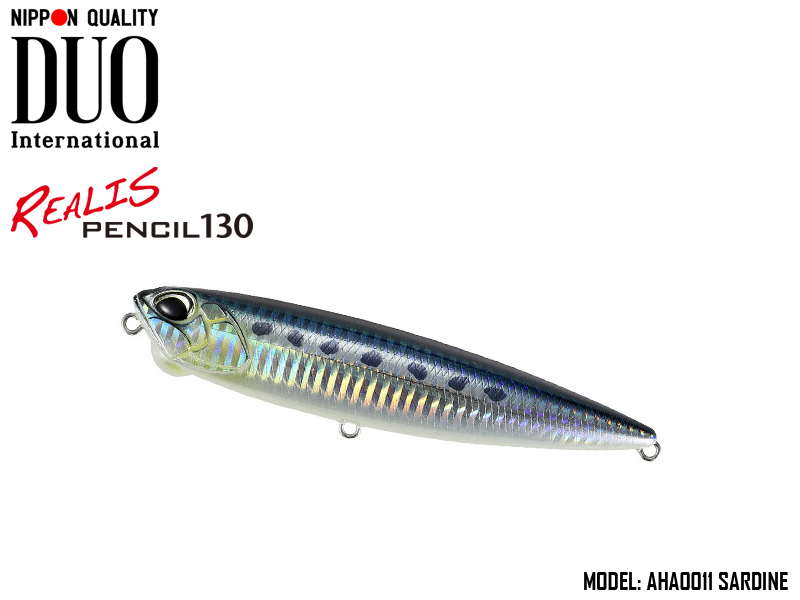 Duo Realis Pencil 130 SW LIMITED (Length: 130mm, Weight: 31.6gr, Color: AHA0011 Sardine)