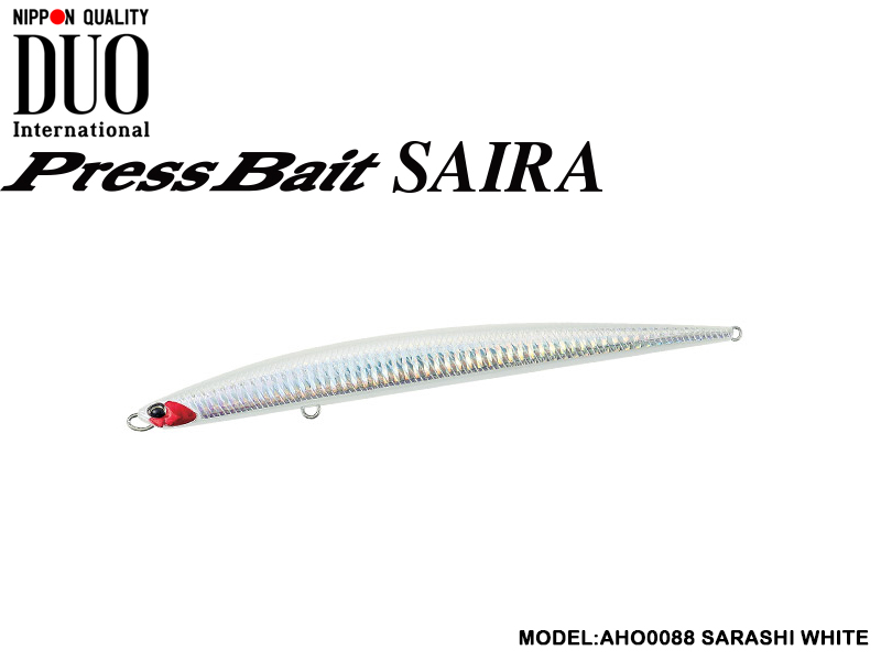 DUO Press Bait Saira (Length: 175mm, Weight: 50gr, Color: AHO0088 Sarashi White)