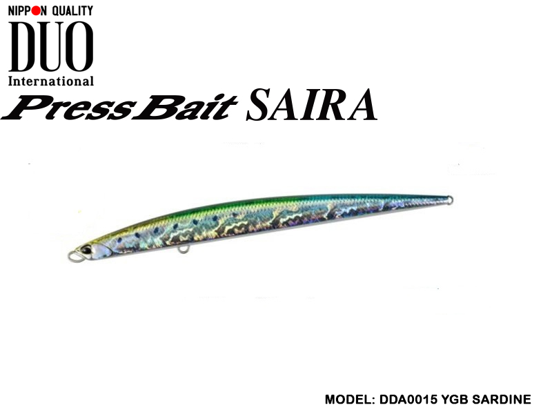 DUO Press Bait Saira (Length: 175mm, Weight: 50gr, Color: DDA0015 YGB Sardine)