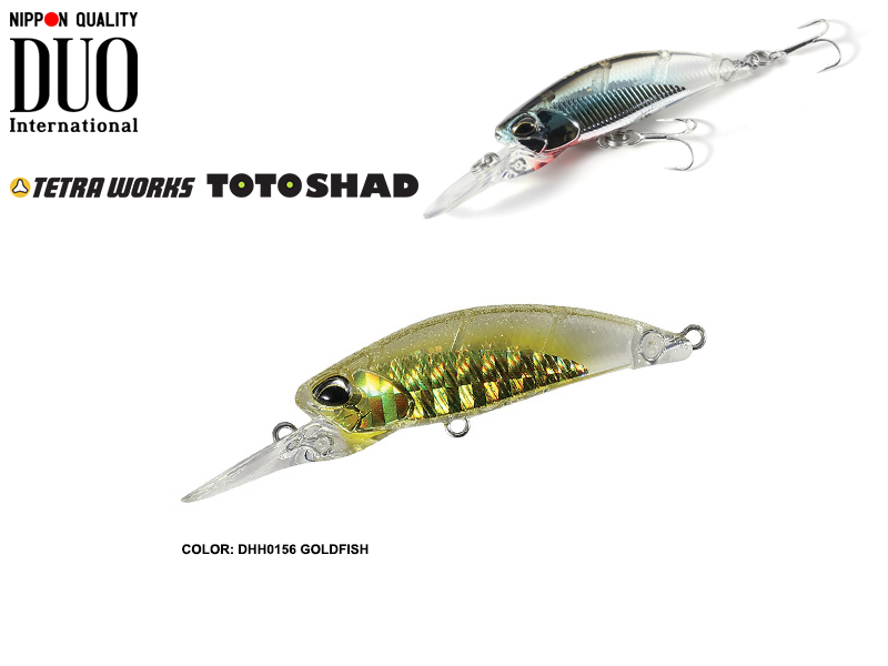 DUO Tetra Works Toto Shad 48S (Length: 48mm, Weight: 4.5gr, Color: DHH0156 Goldfish)