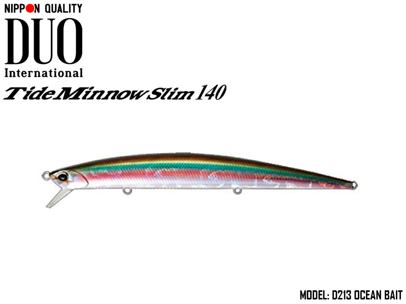 DUO Tide Minnow Slim 140 Lures (Length: 140mm, Weight: 18g, Model: ADA213 Ocean Bait)