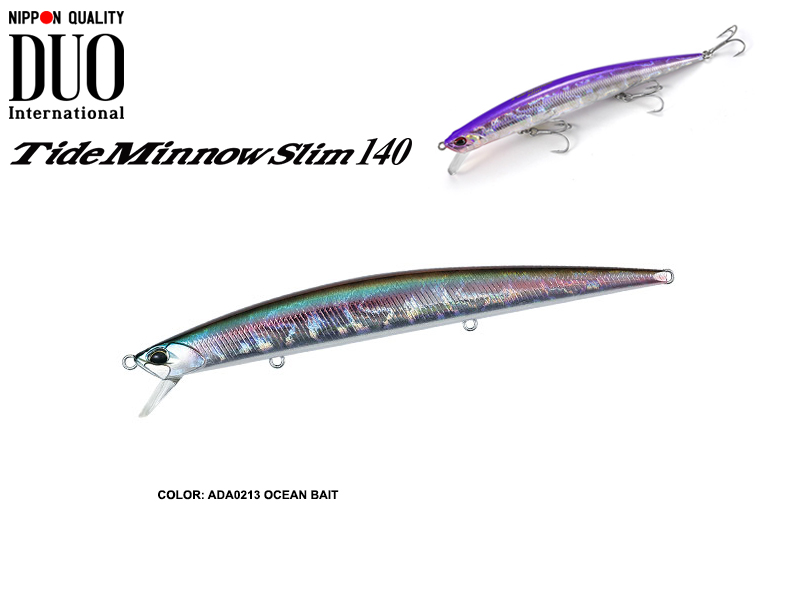 DUO Tide Minnow Slim 140 Lures (Length: 140mm, Weight: 18g, Model: ADA0213 Ocean Bait)
