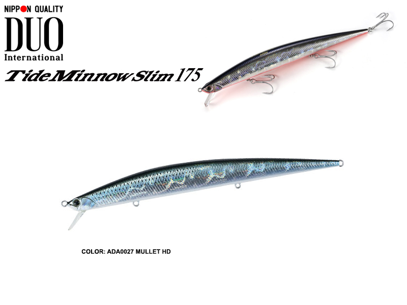 DUO Tide-Minnow Slim 175 Lures (Length: 175mm, Weight: 27g, Color: ADA0027 Mullet HD)