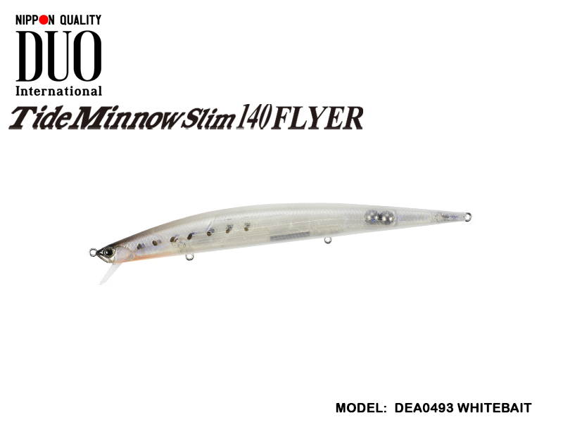 DUO Slim Tide Minnow 140 Flyer Lures (Length: 140mm, Weight: 21g, Model: DEA0493 Whitebait)