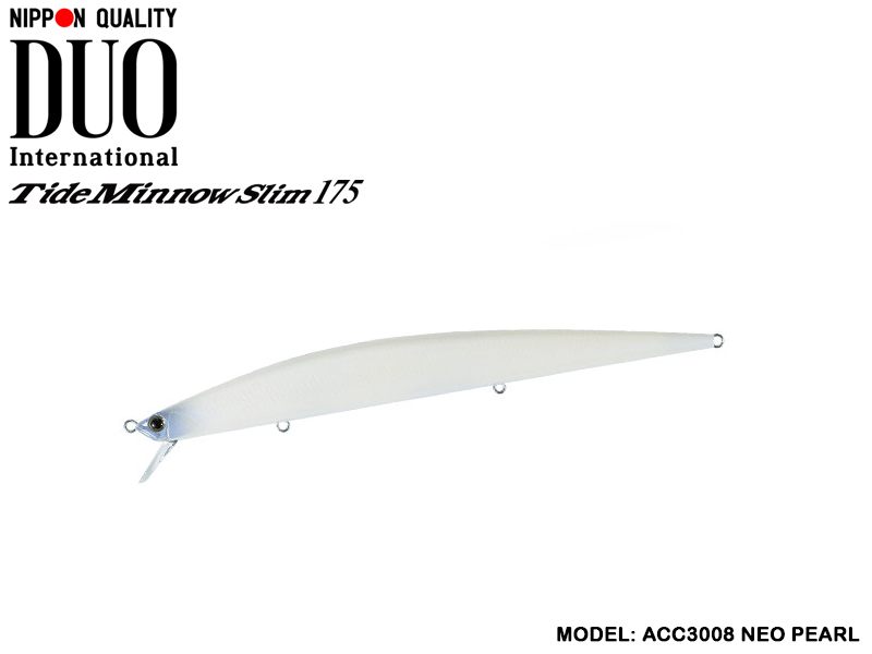 DUO Tide-Minnow Slim 175 Lures (Length: 175mm, Weight: 27g, Color: ACC3008 Neo Pearl)