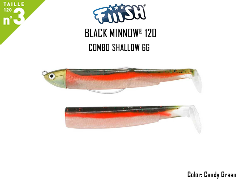 FIIISH Black Minnow 120 - Combo Shallow (Weight: 6gr, Color: Candy Green+ Candy Green body)