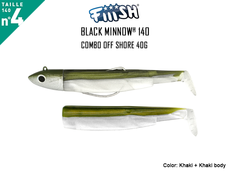 FIIISH Black Minnow 140 - Combo Off Shore (Weight: 40gr, Color: Khaki + Khaki Body)