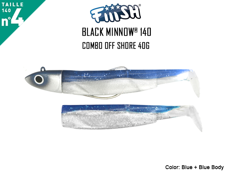 FIIISH Black Minnow 140 - Combo Off Shore (Weight: 40gr, Color: Blue + Blue Body)