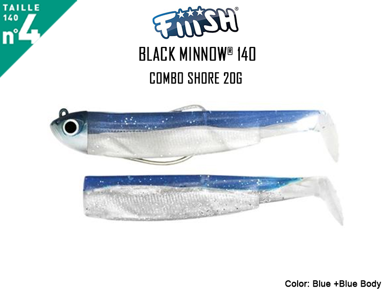 FIIISH Black Minnow 140 - Combo Shore (Weight: 20gr, Color: Blue + Blue Body)