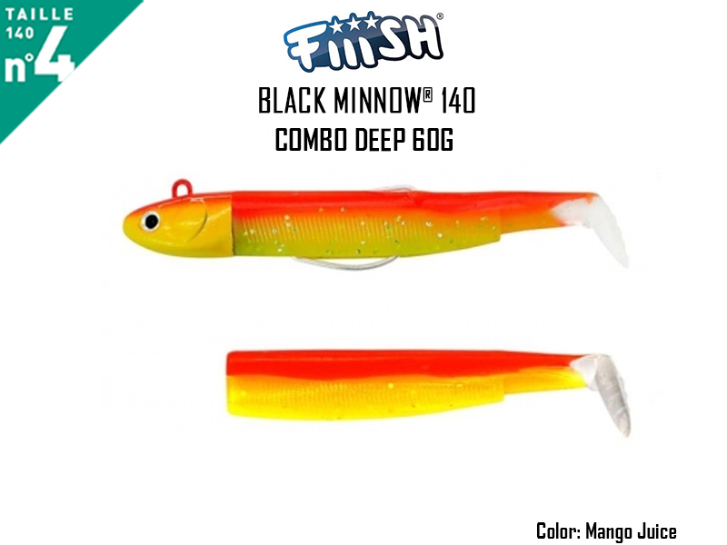 FIIISH Black Minnow 140 - Combo Deep (Weight: 60gr, Color: Mango Juice UV)