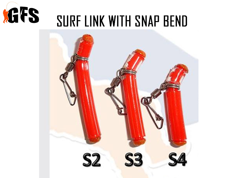 Greaf Surf Link with Snap Bend S2 ( Color: Red, Size: 4 cm)