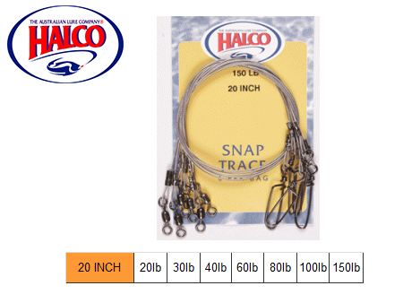 Halco Snap Traces (20”, 150LB, 6pcs)