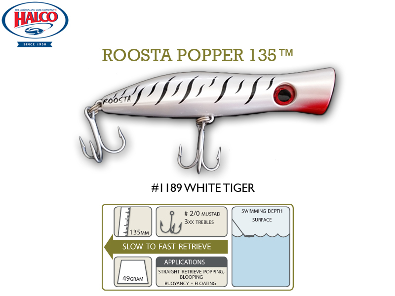 Halco Roosta Popper 135 (135mm, 49gr, Color: 1189)