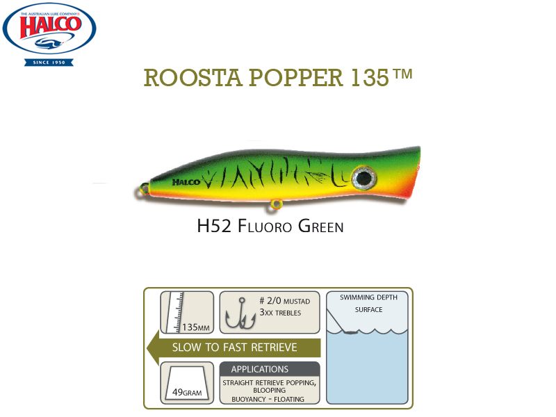 Halco Roosta Popper 135 (135mm, 49gr, Color: H52)