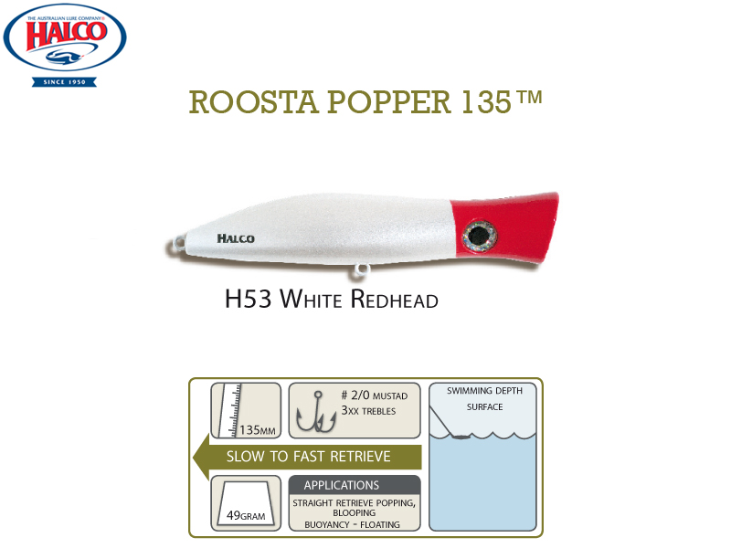 Halco Roosta Popper 135 (135mm, 49gr, Color: H53)