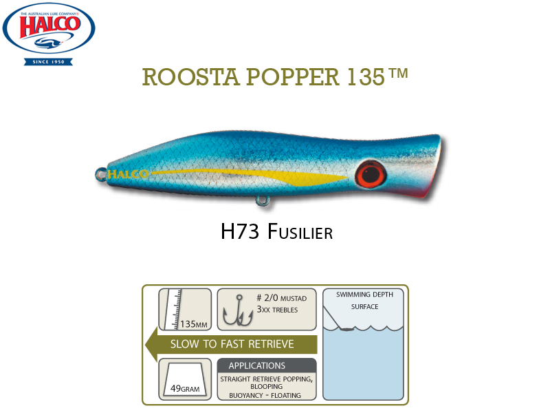 Halco Roosta Popper 135 (135mm, 49gr, Color: H73)