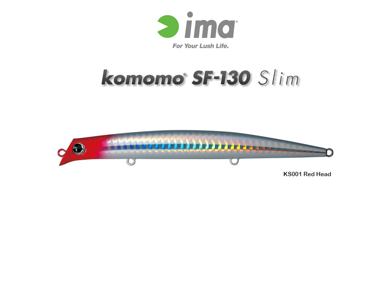 IMA Komomo 130 Slim (Length:130mm, Weight:12gr, Color: KS001 Red head)