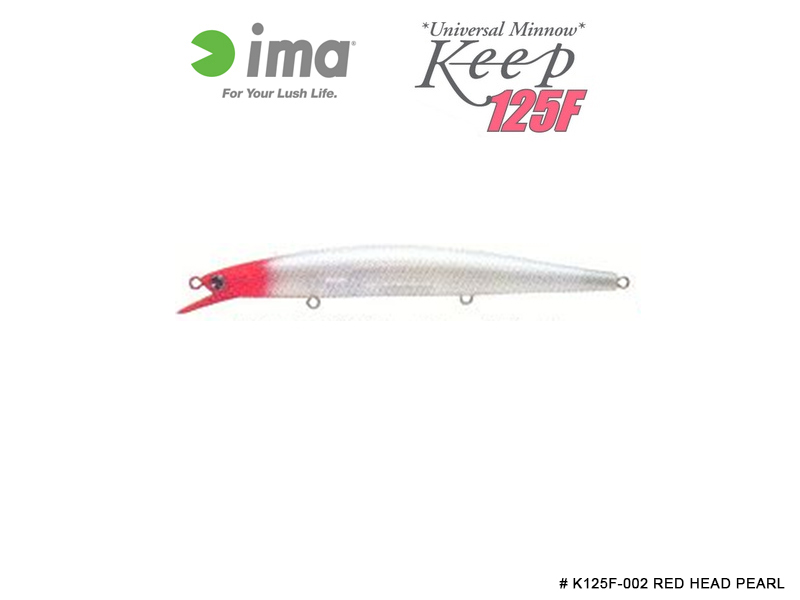 IMA Keep125F (Length: 125mm, Weight: 15gr, Color: K125F-001 Red Head Pearl)