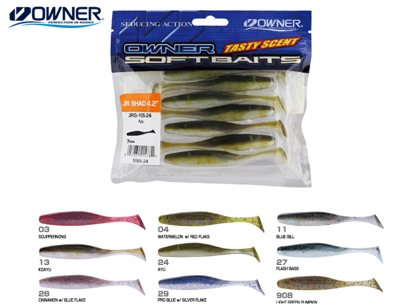 Cultiva JRS-105 Juster Shad (Length:105mm, Color: 04, Pack: 7pcs)  [MSO5589-040] - €3.96 : , Fishing Tackle Shop