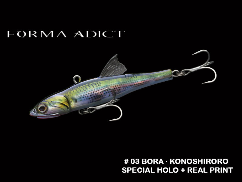 Little Jack Forma Adict (Length: 78mm, Weight: 22gr, Color: #03 Bora · Konoshiroro Special Holo + Real Print)
