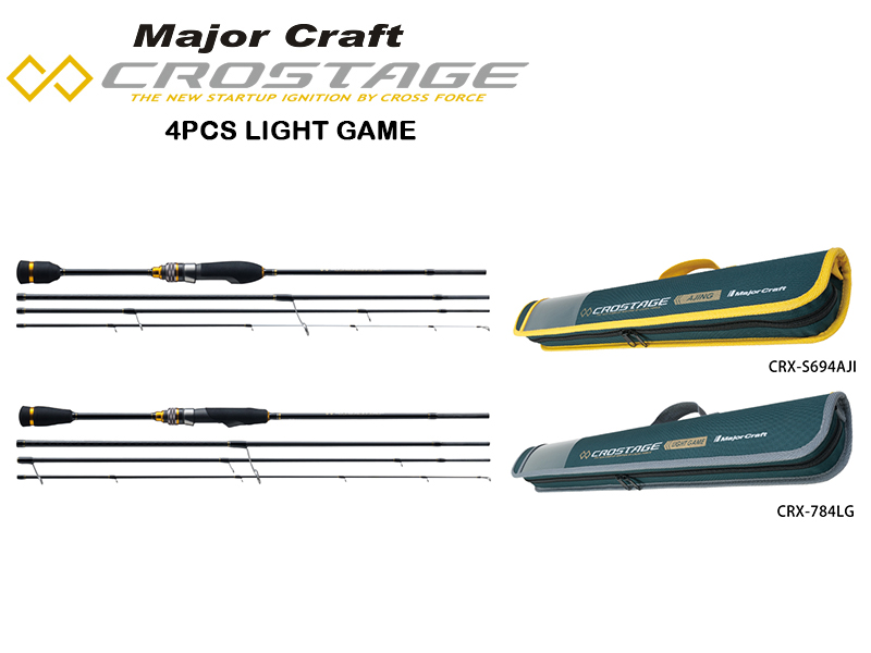 Major Craft New Crostage CRX-T784LG 4pcs Light Game Series (Length: 2.37mt, Lure:3-15gr)